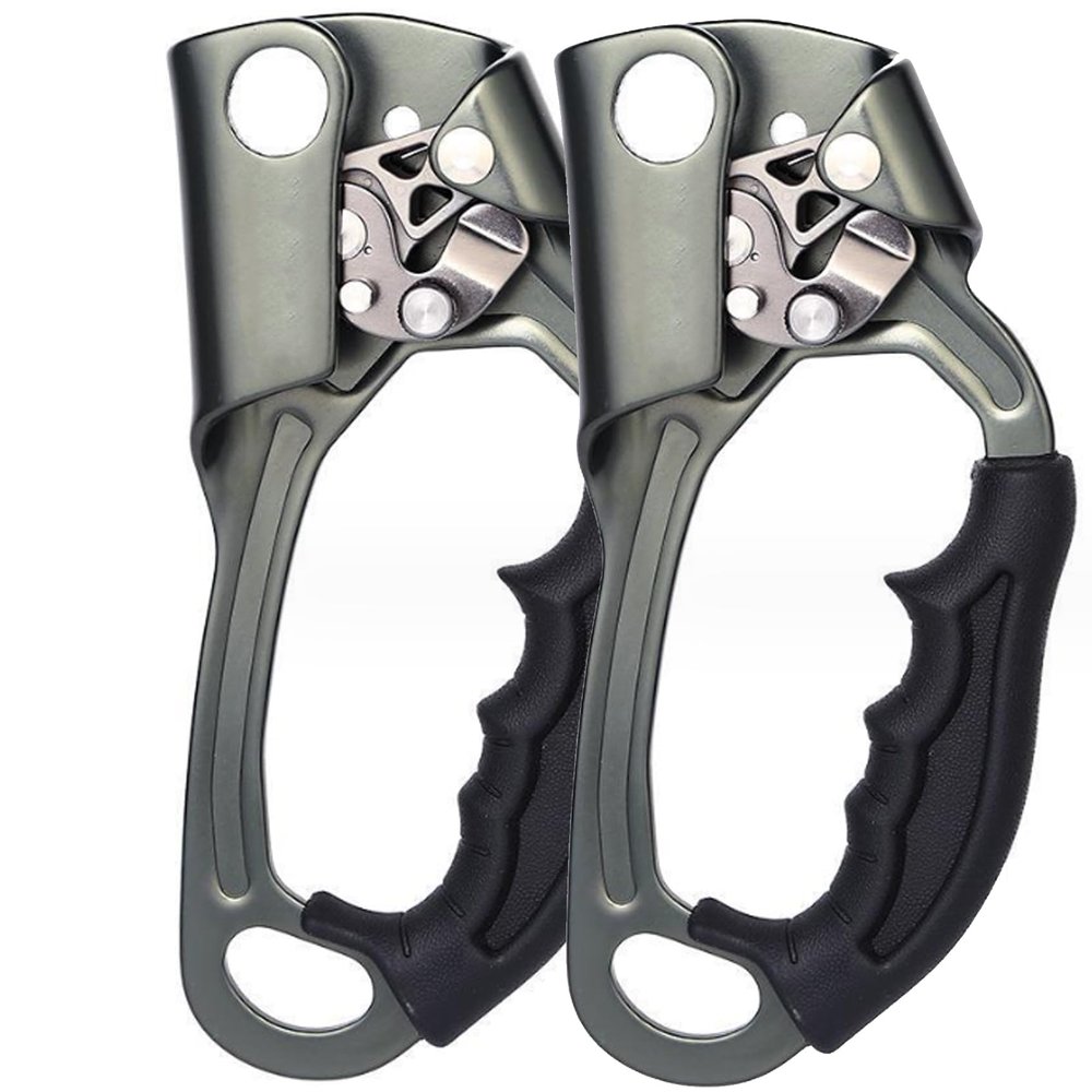 Mountaineering Climbing Hand Ascender, Lightweight Aluminum Alloy Climbing Equipment, for Arborist Tree Climbing Rigging 8-13MM Rope()