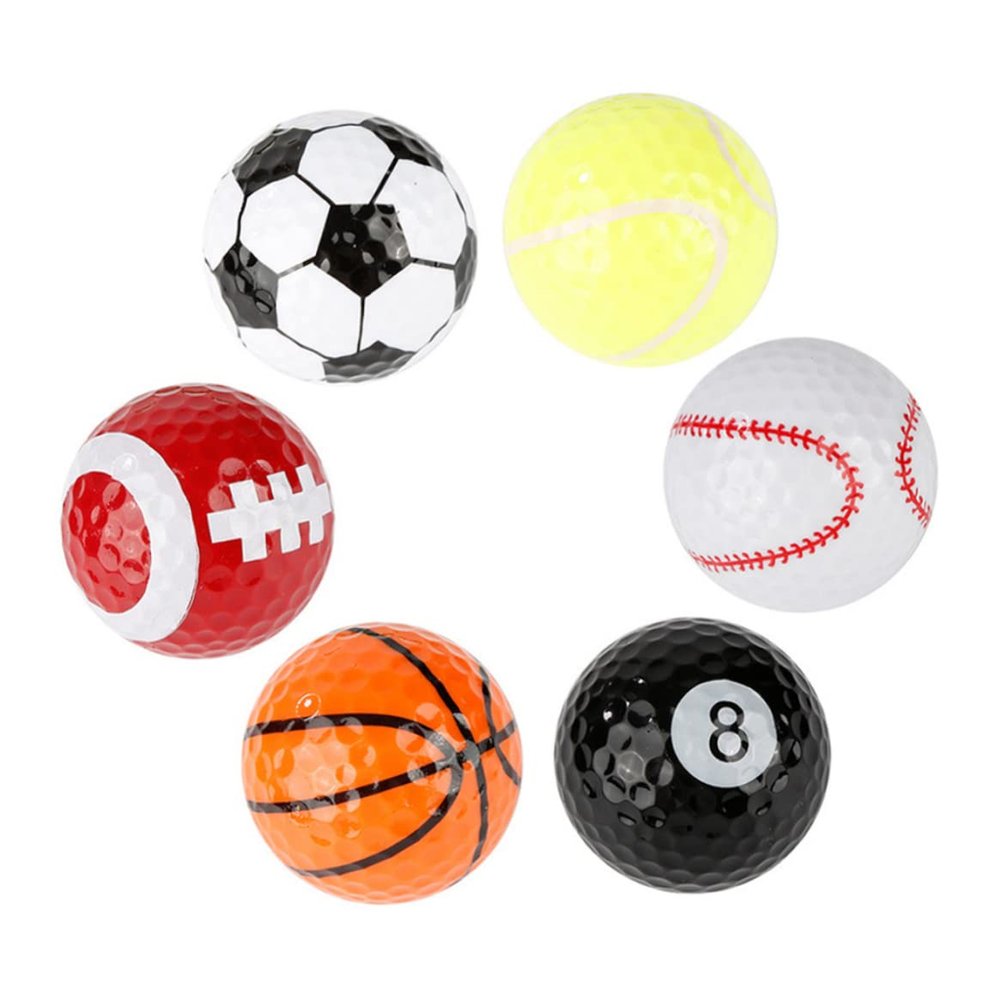 CNAFGBGG 6PCS Golf Balls Funny Novelty Golf Practice Balls Golfer Gift for Men Dads Women Kids