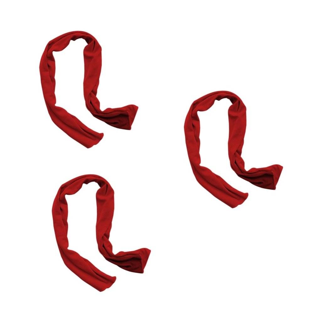 HANABASS 3pcs Red Bandana Headband for Men Workout Accessories Instant Cooling Towel