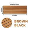 UNKOMN Marine Hardware Self-Adhesive 600x2400x5mm Foam Teak Decking EVA Foam Marine Flooring Boat Decking Sheet Accessories Marine Brown Black view 2