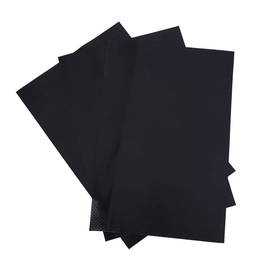 3Pcs Repair Patches Kit, Waterproof PVC Repair Patches Kit Set Accessory, Rowing Supplies PVC Raft Patch Material Hypalon Repair Kit Hypalon Repair Kit for Inflatable Raft Boat Canoe Kayak(Black)
