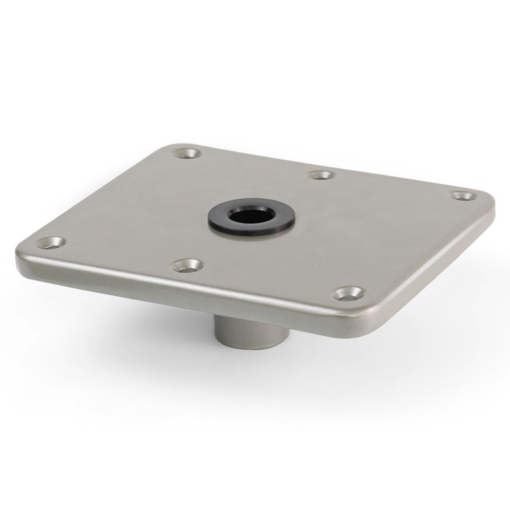 Boat Seat Base Mount Boat Seat Pedestal Base Mount Plate for 3/4" Pin Post Socket, Heavy Duty Marine Pedestal Bracket for Most Marine Fishing Pontoon Bass