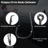 FishTrip Octopus Circle Hooks Saltwater - 50pcs Fishing Catfish Hook,Offset Fish Hooks for Rigs Size 1 2 4 6 1/0 2/0 3/0 4/0 5/0 6/0 7/0 8/0 9/0 10/0 (7/0_50pcs) view 2