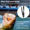 FishTrip Octopus Circle Hooks Saltwater - 50pcs Fishing Catfish Hook,Offset Fish Hooks for Rigs Size 1 2 4 6 1/0 2/0 3/0 4/0 5/0 6/0 7/0 8/0 9/0 10/0 (7/0_50pcs) view 4