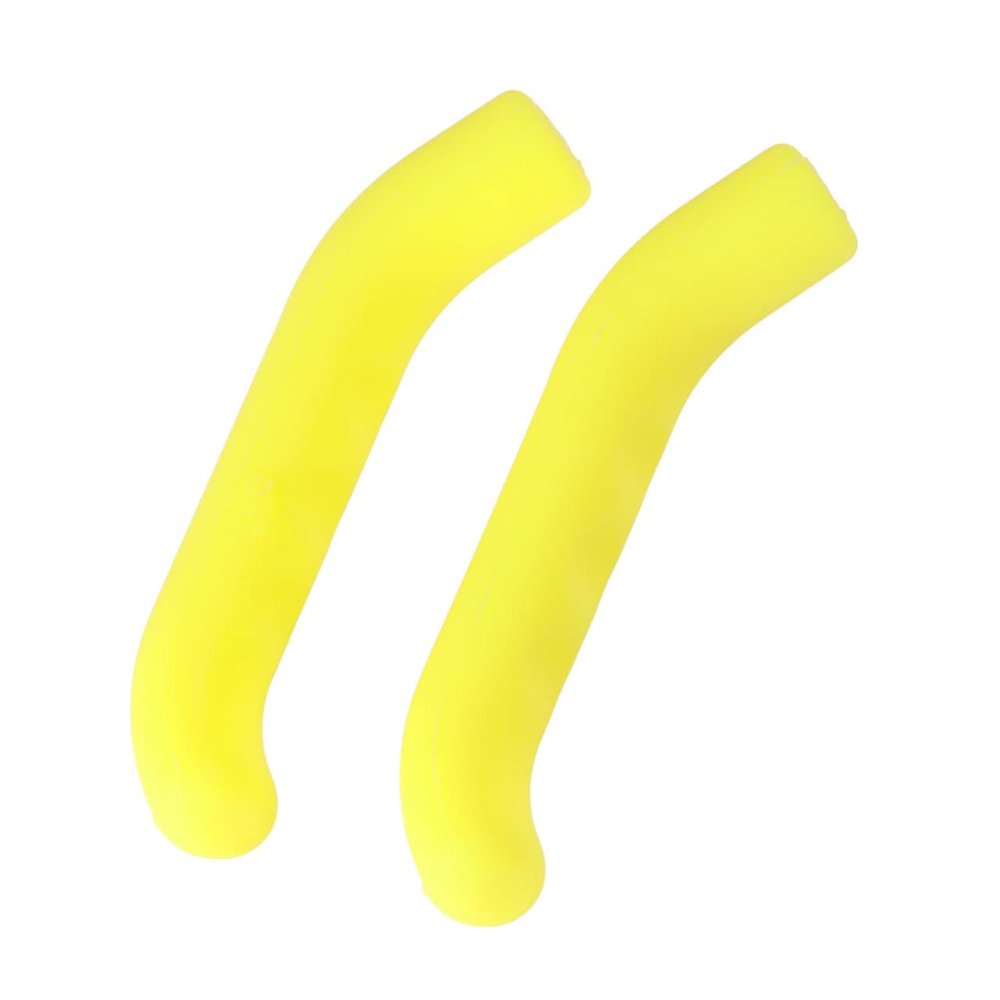 HANABASS 1pair Slip Silicone Brake Handle Sleeves Comfortable Grips for Mountain Bike Brake Levers Yellow and Easy to Install for Long Rides