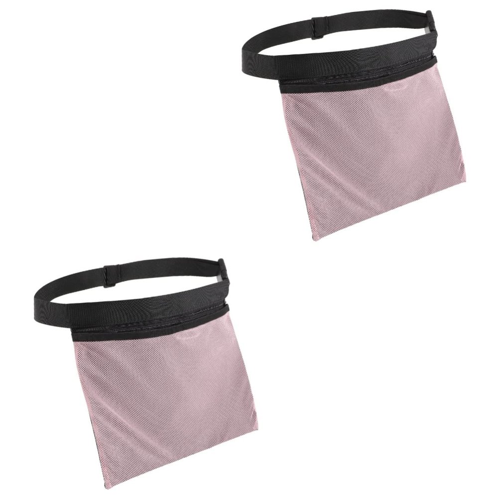 HANABASS 2pcs Tennis Waist Bag Mesh Pouch Drawstring Closure for Lightweight and Wear-resistant Portable Tennis Equipment for Training