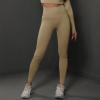 NATHGAM Womens High Waisted Leggings Soft Stretch Opaque Slim Yoga Leggings Lightweight Breathable Gym Workout Athletic Pants Khaki view 3