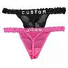 AICHENG 2-Pack Personalized Thongs with Names, Custom Name Thong, Diy Gold Rhinestone Shiny Letters Name, Customize Your Fashion Logo, The Letters Are Hand Sewn, Very Strong And Not Easy To Fall Off view 1