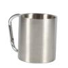 Stainless Steel Cups, 2PCS Stainless Steel Mug Metal Cups Stainless Steel Cup with Handle Unbreakable Mug Portable Stainless Steel Espresso Cups Travel Camping Hiking Outdoor Sports Water Cups view 1