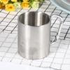 Stainless Steel Cups, 2PCS Stainless Steel Mug Metal Cups Stainless Steel Cup with Handle Unbreakable Mug Portable Stainless Steel Espresso Cups Travel Camping Hiking Outdoor Sports Water Cups view 2