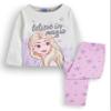 Disney Frozen Elsa Girls Pajama Set | Kids Princess White Long Sleeve Top & Pink Long Leg Graphic PJs | Film Merchandise Gift view 1