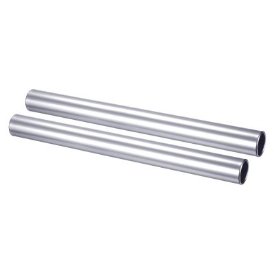 PATIKIL Relay Track Baton, 2 Pack Aluminum Tube Field Running Race Stick Corrosion Resistant for Outdoor Athletics Sport Game Practice Tool, Silver