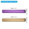 PATIKIL Relay Track Baton,2 Pack Aluminum Tube Field Running Race Stick Corrosion Resistant for Outdoor Athletics Sport Game Practice Tool, Gold, Purple view 2
