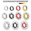 KTKEET MTB Single Speed Cassette Cog Bicycle Freewheel Sprocket 12/13/14/15/16/17/18/19/20/21/22T Single Speed Fixie Cassette+Spacers for 7-10S HG Hubs,Road Bike,Mountain Bike (Red,17T) view 2