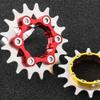 KTKEET MTB Single Speed Cassette Cog Bicycle Freewheel Sprocket 12/13/14/15/16/17/18/19/20/21/22T Single Speed Fixie Cassette+Spacers for 7-10S HG Hubs,Road Bike,Mountain Bike (Red,17T) view 4