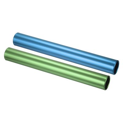 PATIKIL Relay Track Baton,2 Pack Aluminum Tube Field Running Race Stick Corrosion Resistant for Outdoor Athletics Sport Game Practice Tool, Blue, Green