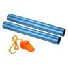 PATIKIL Relay Track Baton,2 Pack Aluminum Tube Field Running Race Stick with Whistle Corrosion Resistant for Outdoor Athletics Sport Game Practice Tool, Blue view 1