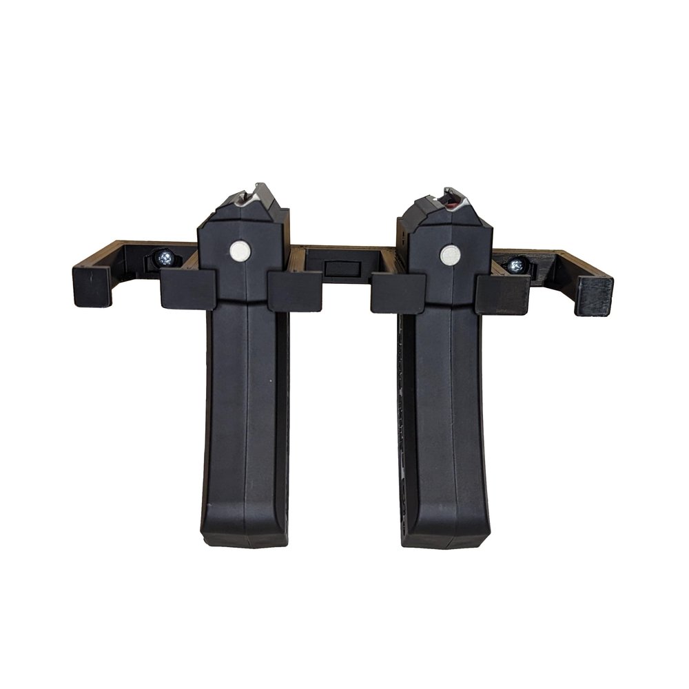 Hammy3DPrints Mount for 10/22 22LR and 17HMR/22WMR Mags - Wall | Magazine Holder Storage Rack (17HMR/22WMR, 5 Mag)