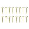 22 Gauge 18K Gold Plated 3mm Color Crystal CZ Bazel Ferido Half Ball Resin Top Bone Nose Rings Studs Screw Bone Nose Studs Piercing 6mm view 1