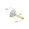 22 Gauge 18K Gold Plated 3mm Color Crystal CZ Bazel Ferido Half Ball Resin Top Bone Nose Rings Studs Screw Bone Nose Studs Piercing 6mm view 2