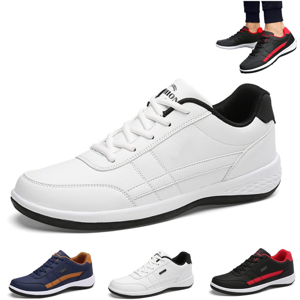 MiNGQIU Kilboot Orthopedic Mens Shoes,Men's Spring Sports Shoes,Men's Fashion Sneakers,Sport Gym Sneakers for Men (White,10)