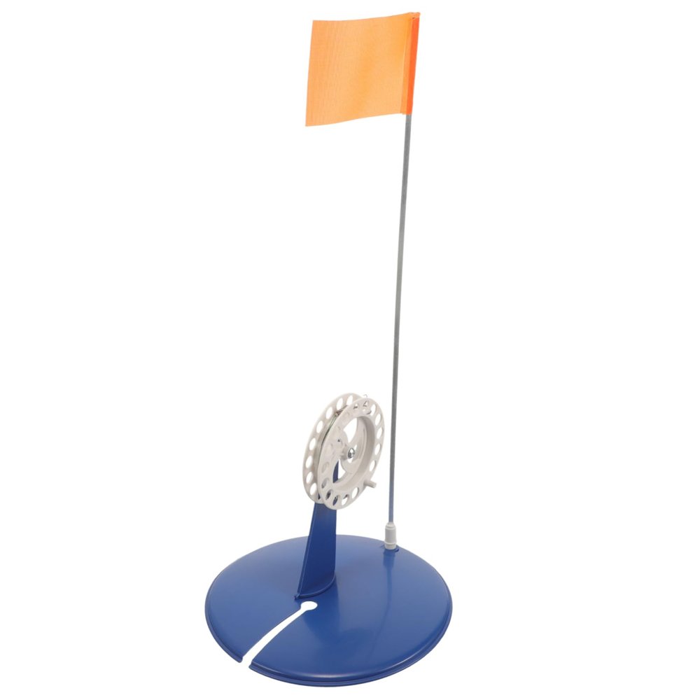 Happyyami Outdoor Angling Ice Fishing Tip-up Flag Portable Ice Fishing Accessory for Angling Cold Features Strong Stable Design for Easy Use