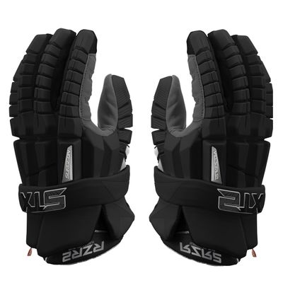 STX Lacrosse Surgeon RZR 2 Gloves, Black Extra Large, Pair