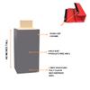 We Pad It Safety Pole Pad, for Square Pole Only, 4 FT Tall, 1 Thick Foam, Weatherproof, UV-Resistant, Hook/Loop Closure view 2