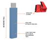 We Pad It Safety Pole Pad, for Square Pole Only, 4 FT Tall, 2 Thick Foam, Weatherproof, UV-Resistant, Hook/Loop Closure view 2