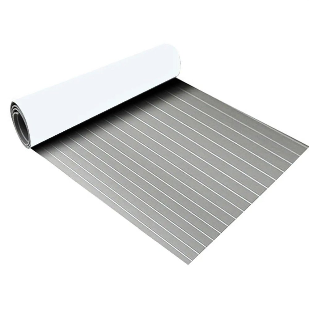UNKOMN Marine Hardware 2400x600x6.5mm Self Adhesive Yacht Boat Flooring EVA Foam Faux Teak Boat Decking Sheet Marine Accessories