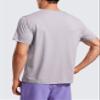 CRZ YOGA Men's Cotton Polyester Short Sleeve T-Shirt Classic Fit Casual Workout Tops Soft Premium Tee Gull Gray Medium view 2
