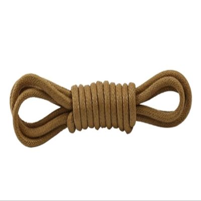 1 Pair Leather Shoelaces Cotton Waxed Shoelaces Round Leather Laces For Shoes Boots Unisex Shoe Laces Strings (Color : Camel, Size : 120cm)