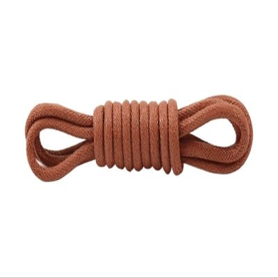 1 Pair Leather Shoelaces Cotton Waxed Shoelaces Round Leather Laces For Shoes Boots Unisex Shoe Laces Strings (Color : Red Brown, Size : 120cm)