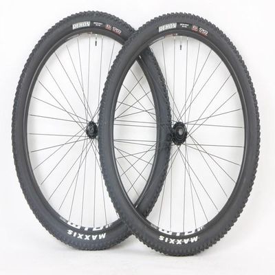 29 Inch WTB St i25 Shim Micro Spline Disc Hubs Thru Axle Boost Wheel Set 148mm x 110mm Rekon 29 x 2.40WT Tire and Tube Package