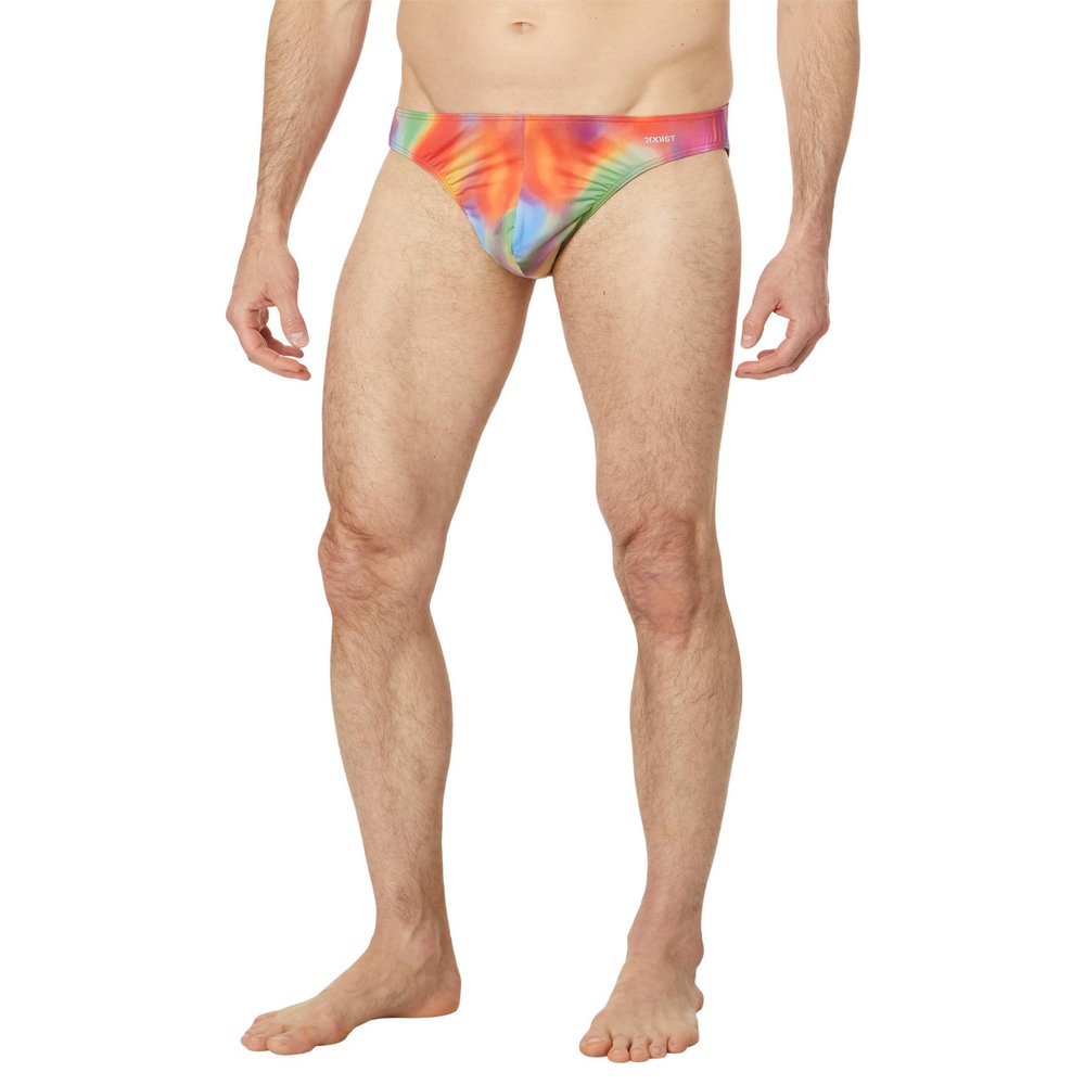 2(X)IST Womens Sliq Hip Brief Rainbow Swirl Large