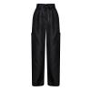 Women's High Waist Straight Wide Leg Cargo Pants Fashion Boyfriend Casual Cargo Pants Women Baggy Y2K Hiking Trousers view 3