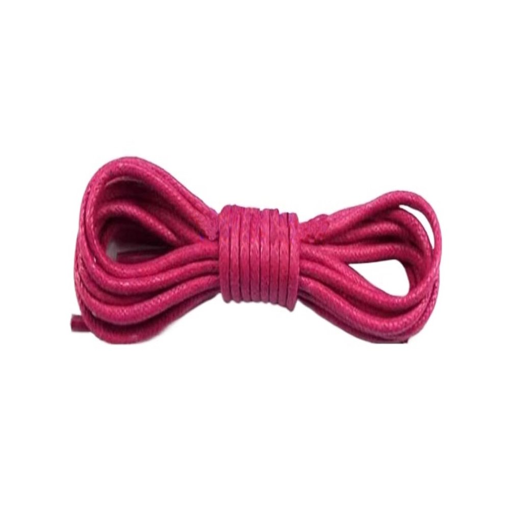 1 Pair Leather Shoelaces Cotton Waxed Shoelaces Round Leather Laces For Shoes Boots Unisex Shoe Laces Strings (Color : Dark Pink, Size : 80cm)