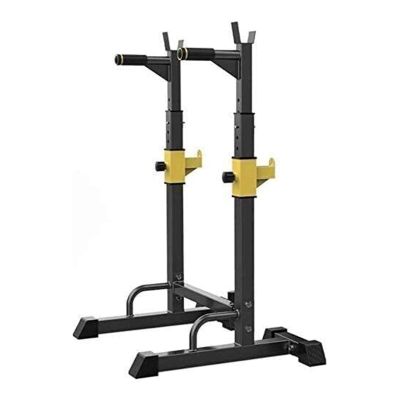 Fitness Equipment Strength Training Fitness Exercise Equipment Multi-Function Barbell Rack Capacity Dip Stand Home Gym Fitness Adjustable,Fat burning (Black) (Black)