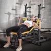 Fitness Equipment Strength Training Fitness Exercise Equipment Multi-Function Barbell Rack Capacity Dip Stand Home Gym Fitness Adjustable,Fat burning (Black) (Black) view 3