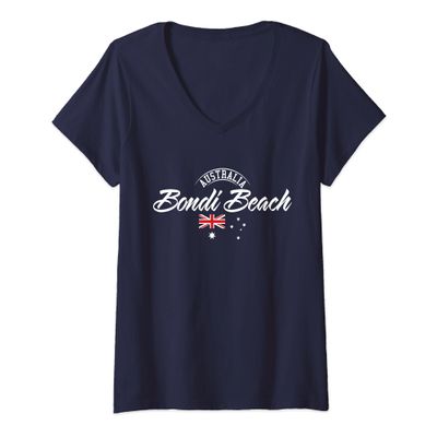 Womens Bondi Beach Australia V-Neck T-Shirt