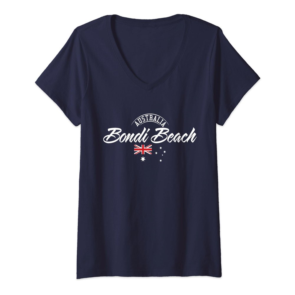 Womens Bondi Beach Australia V-Neck T-Shirt