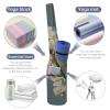 HotcoS Yoga Mat Bag for Women Yoga Mat Carrier Bag with Large Side Pocket Cherry Plum Flowers Yoga Bag Yoga Gym Bag, 50x40x18cm, style-2 view 3