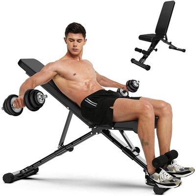 Fitness Equipment Foldable Fitness Benches Sit Up Home Fitness Equipment Adjustable Weight Multi Use Exercise Home Training Gym Weight Lifting Bench Dumbbell Bench Flat Incline Decline