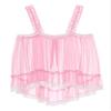 Lejafay Men's Sissy Lingerie V Neck Crossdresser Nightwear Sheer Lace Chemise Mini Teddy 4# Pink A Large view 4