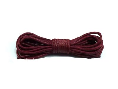 1 Pair Leather Shoelaces Cotton Waxed Shoelaces Round Leather Laces For Shoes Boots Unisex Shoe Laces Strings (Color : Burgundy, Size : 100cm)