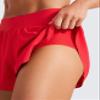 CRZ YOGA High Waisted Split Running Shorts for Women 3" - Comfy Mesh Liner for Workout Athletic GymTrack Quick Dry Deep Red Small view 4