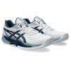 ASICS Men's POWERBREAK FlyteFoam Handball Shoes, 9.5, White/Vintage Indigo view 2