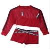 Aislor Kids Girls Hip Hop Jazz Street Dance Outfits Mesh Fishnet Cropped Sweatshirt Tank Top and Booty Shorts Set Red 14 Years view 1