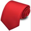 Branduce Red Ties for Men Wedding Tuxedo Business 63'' Extra Long Necktie Solid Silk Woven Tie (TA10-01) view 1