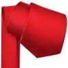 Branduce Red Ties for Men Wedding Tuxedo Business 63'' Extra Long Necktie Solid Silk Woven Tie (TA10-01) view 3